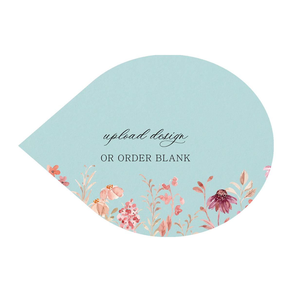 Custom Wedding Prints on Diecut Shaped Cardstock | Shape P155