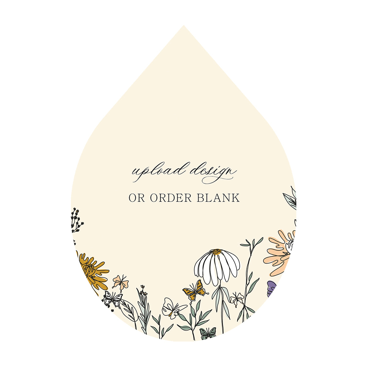 Custom Wedding Prints on Diecut Shaped Cardstock | Shape P155