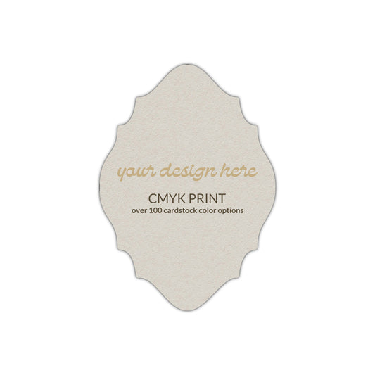 Shape P15 Diecut Card | CMYK Print | 3" x 4"