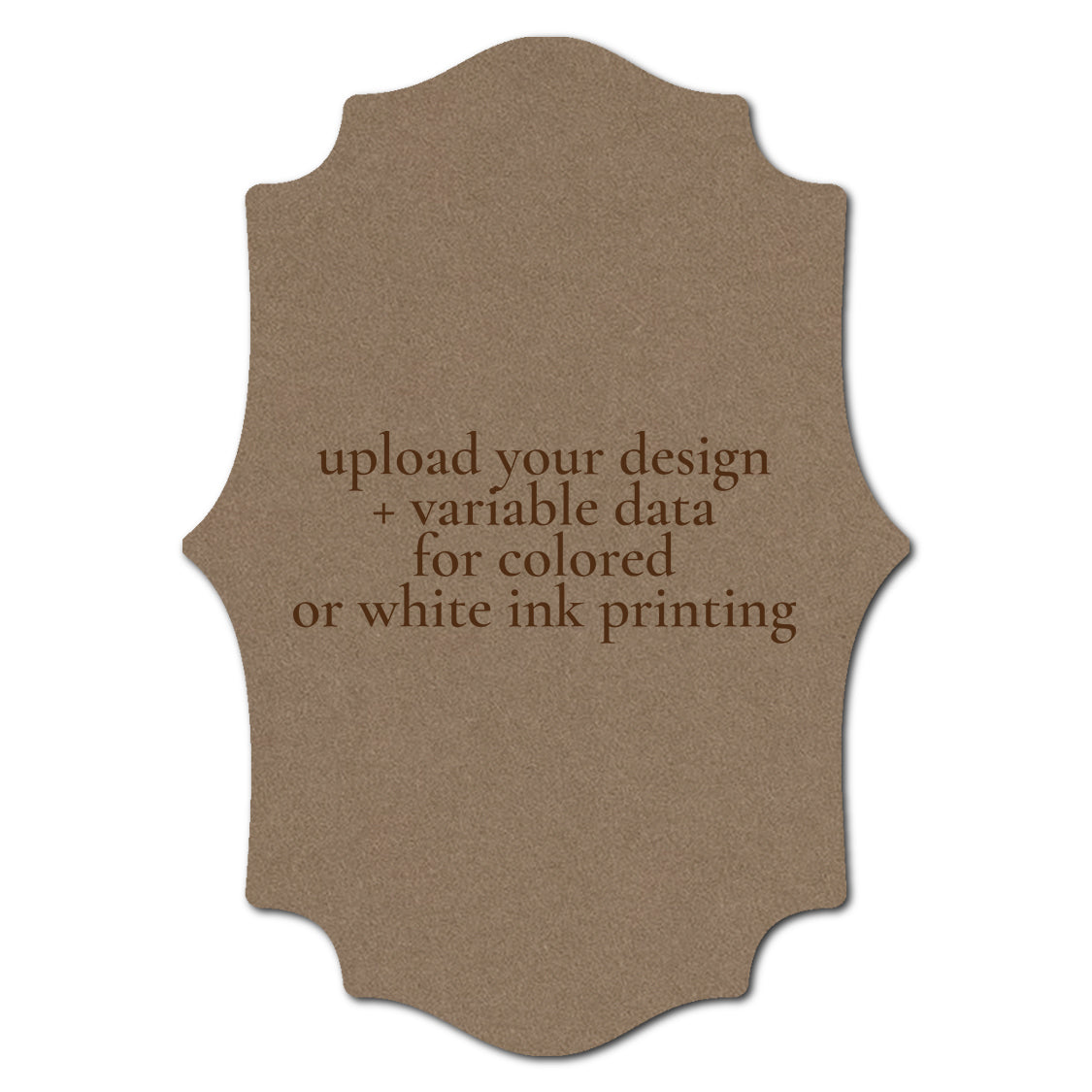 Individually Personalized Wedding Prints on Diecut Cardstock - Shape P15