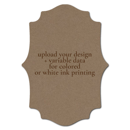 Individually Personalized Wedding Prints on Diecut Cardstock - Shape P15