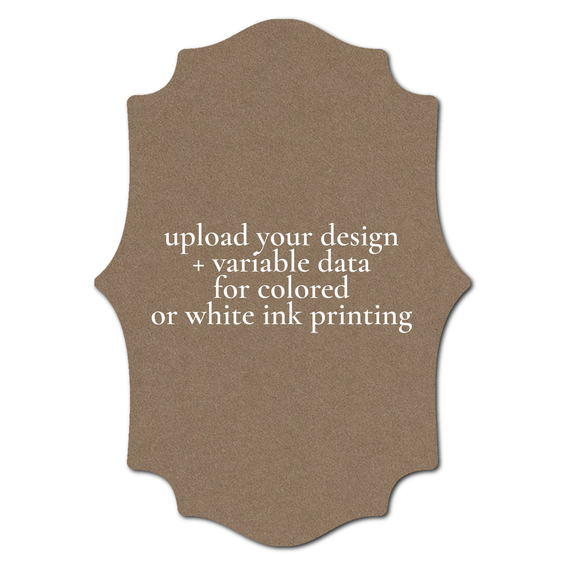 Individually Personalized Wedding Prints on Diecut Cardstock - Shape P15
