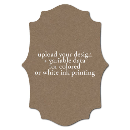 Individually Personalized Wedding Prints on Diecut Cardstock - Shape P15