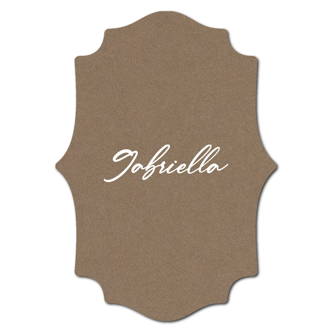 Individually Personalized Wedding Prints on Diecut Cardstock - Shape P15