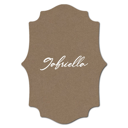 Individually Personalized Wedding Prints on Diecut Cardstock - Shape P15
