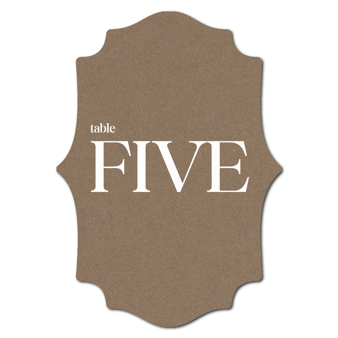 Individually Personalized Wedding Prints on Diecut Cardstock - Shape P15