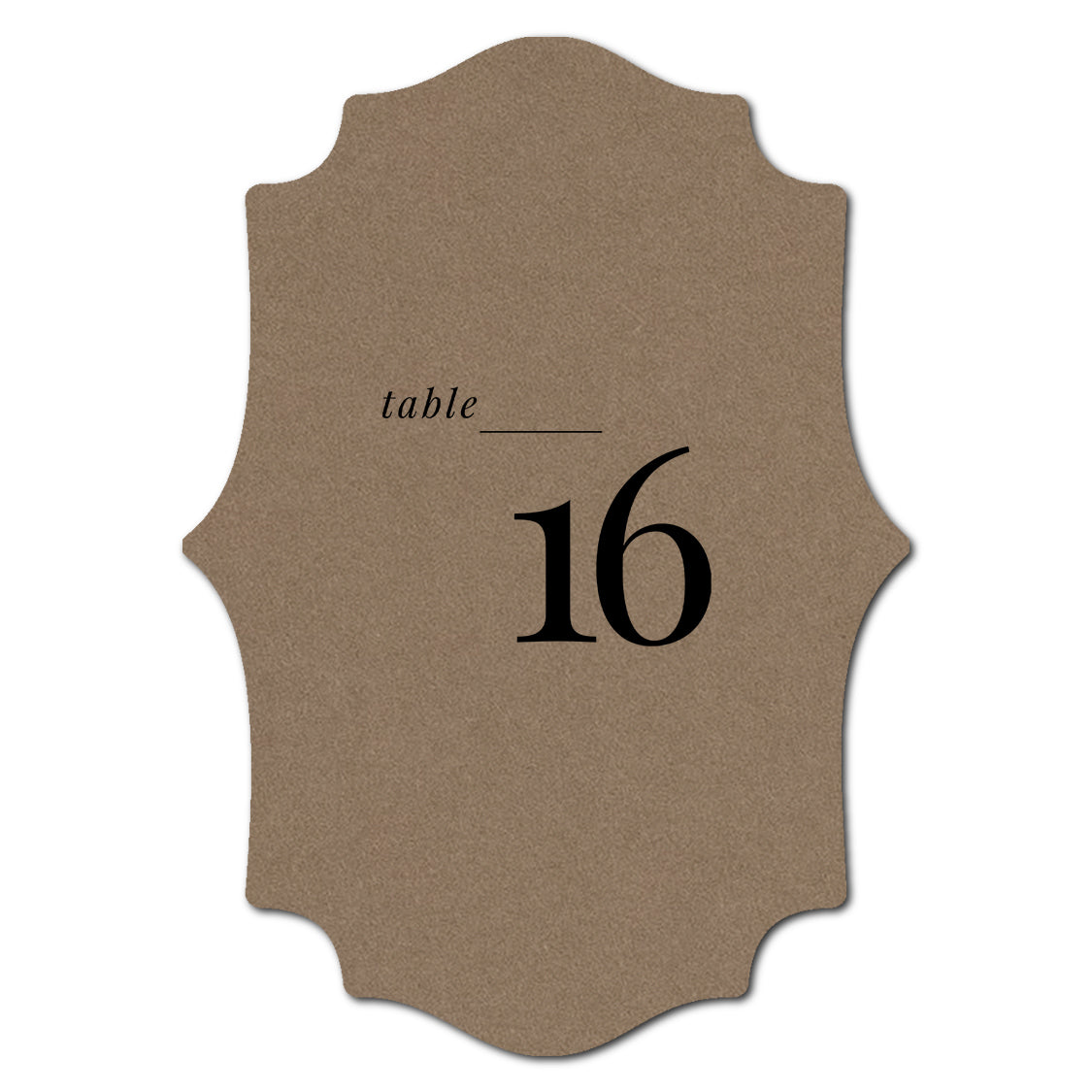 Individually Personalized Wedding Prints on Diecut Cardstock - Shape P15