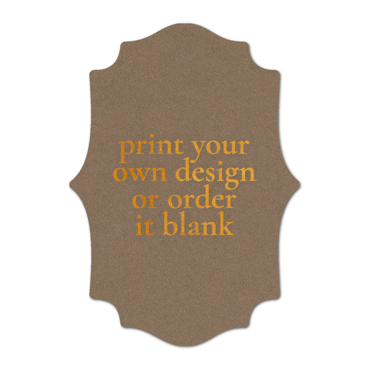 Custom Wedding Prints on Diecut Shaped Cardstock | Shape P15