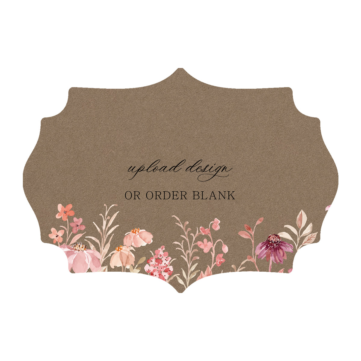 Custom Wedding Prints on Diecut Shaped Cardstock | Shape P15