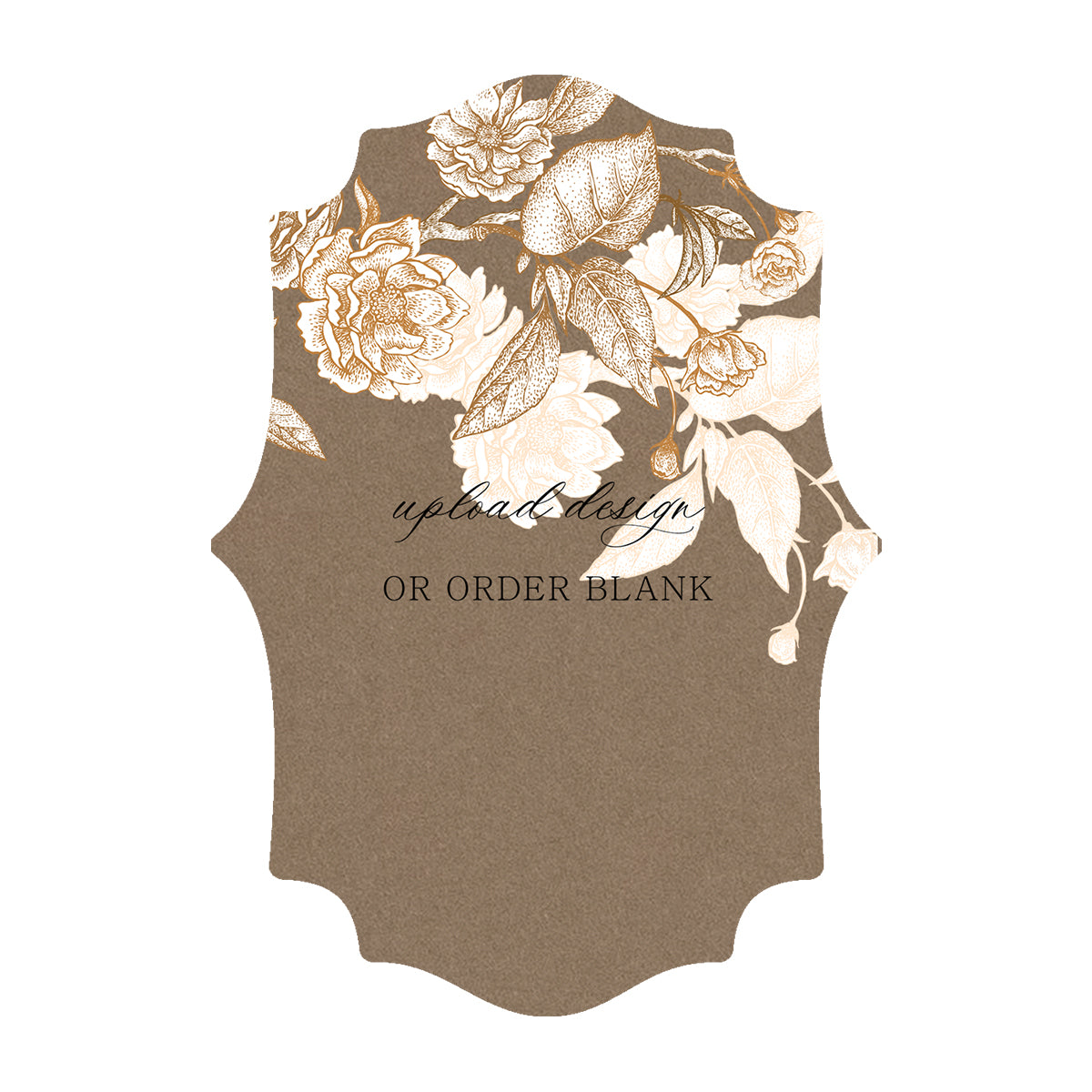 Custom Wedding Prints on Diecut Shaped Cardstock | Shape P15