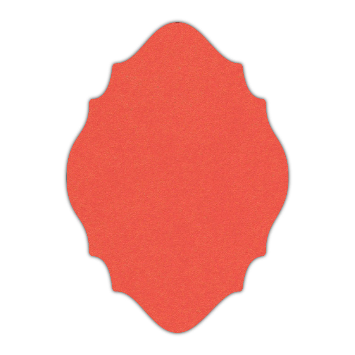 CMYK Print on Shimmer Coral Cardstock | Shape P15 | 2" x 3"