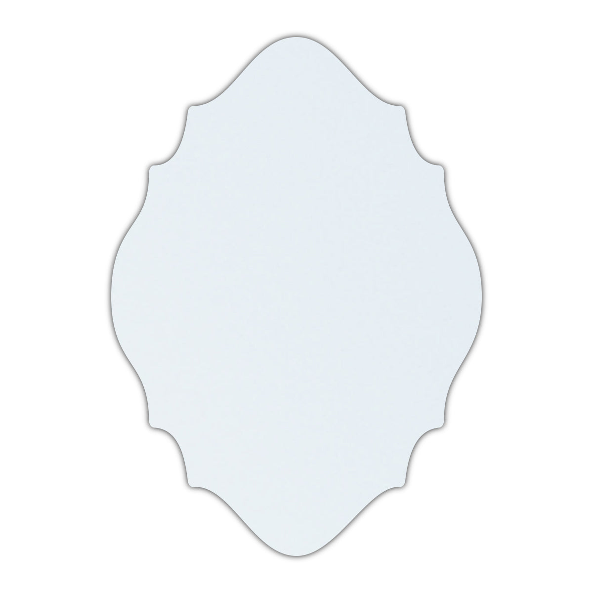 CMYK Print on Shimmer Ice Silver Cardstock | Shape P15 | 2" x 3.5"