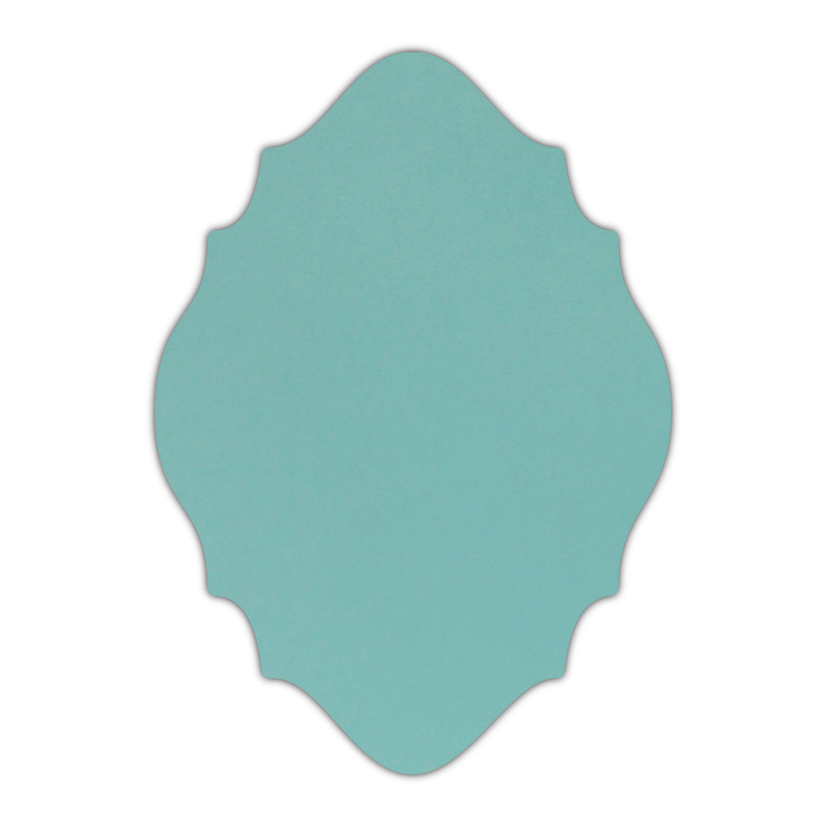 CMYK Print on Shimmer Lagoon Cardstock | Shape P15 | 3" x 4"