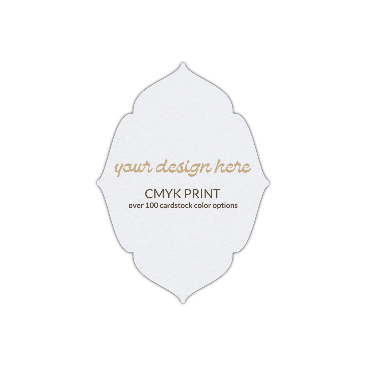 Shape P16 Diecut Card | CMYK Print | 3" x 4"