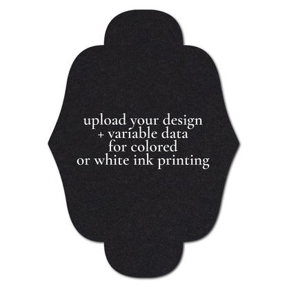 Individually Personalized Wedding Prints on Diecut Cardstock - Shape P163