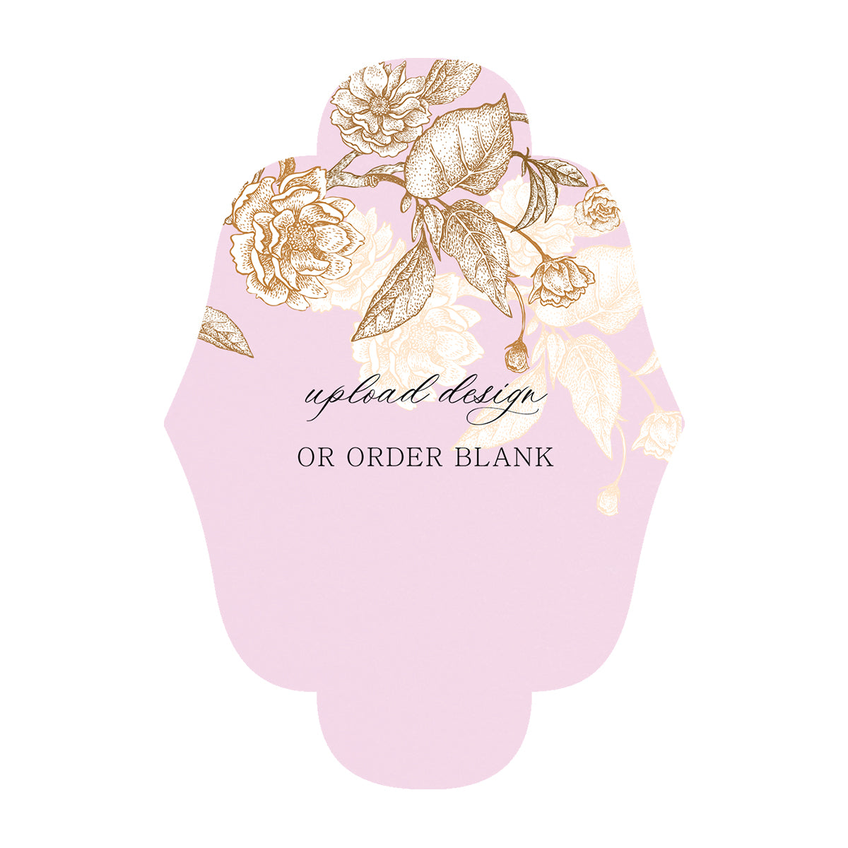 Custom Wedding Prints on Diecut Shaped Cardstock | Shape P163
