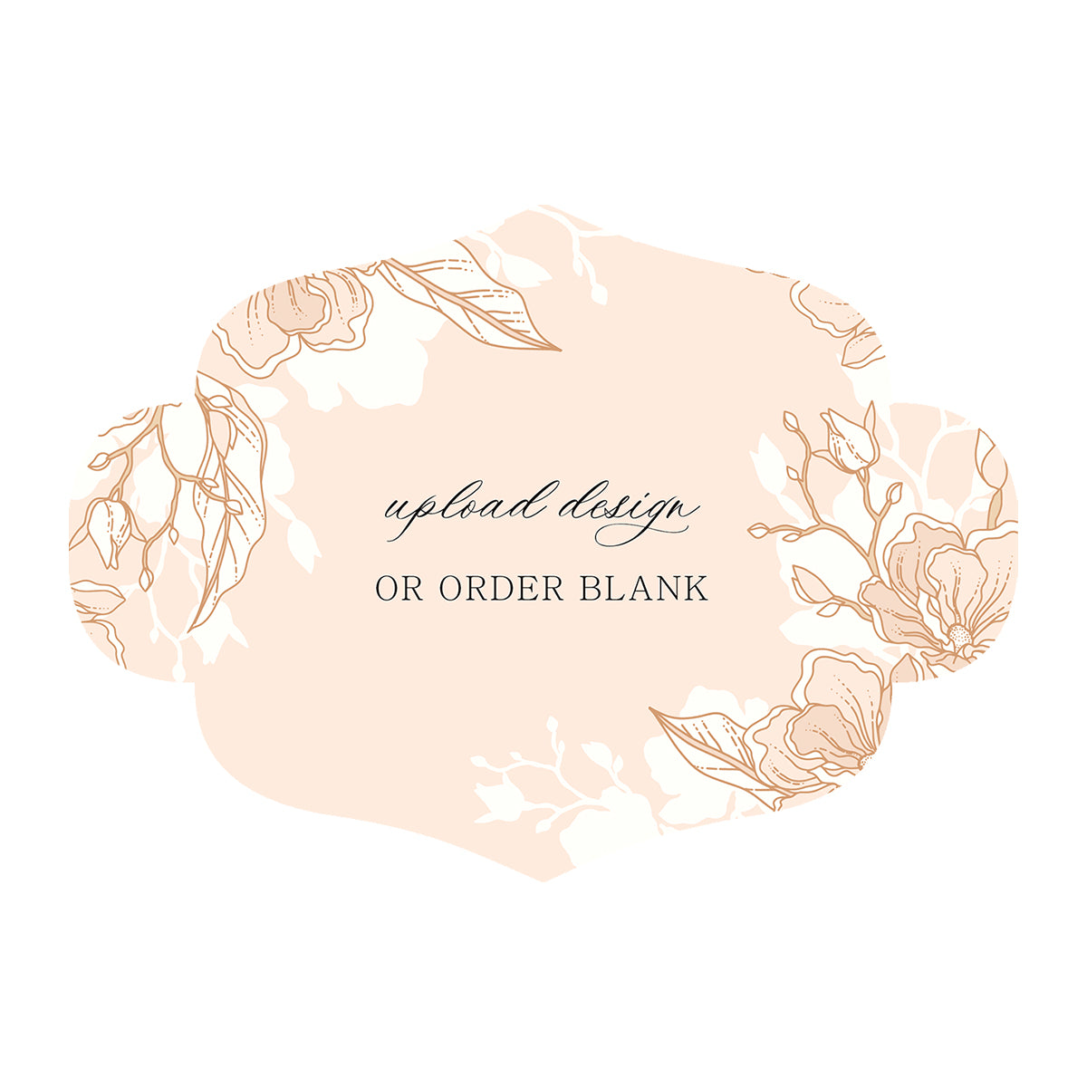 Custom Wedding Prints on Diecut Shaped Cardstock | Shape P163
