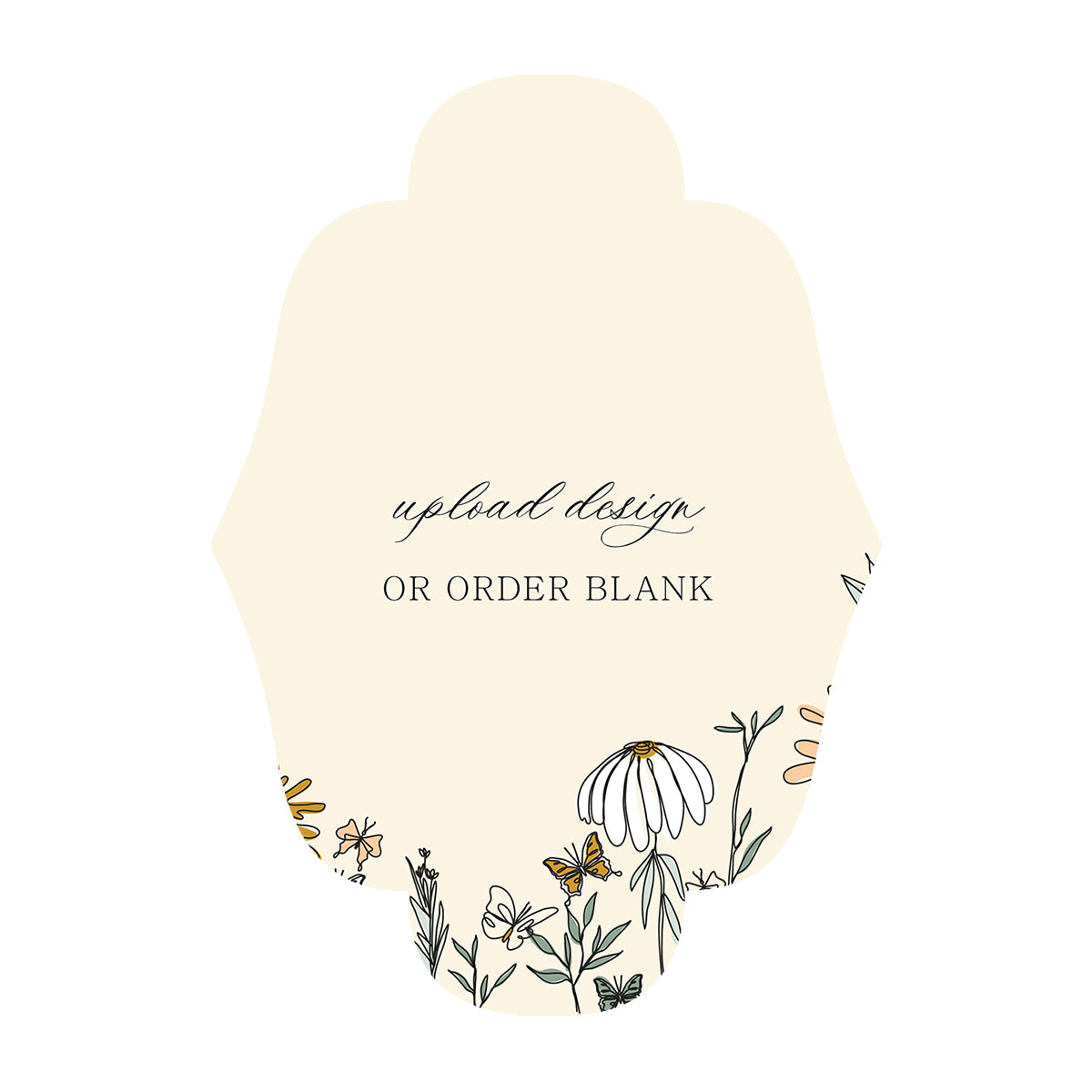 Custom Wedding Prints on Diecut Shaped Cardstock | Shape P163