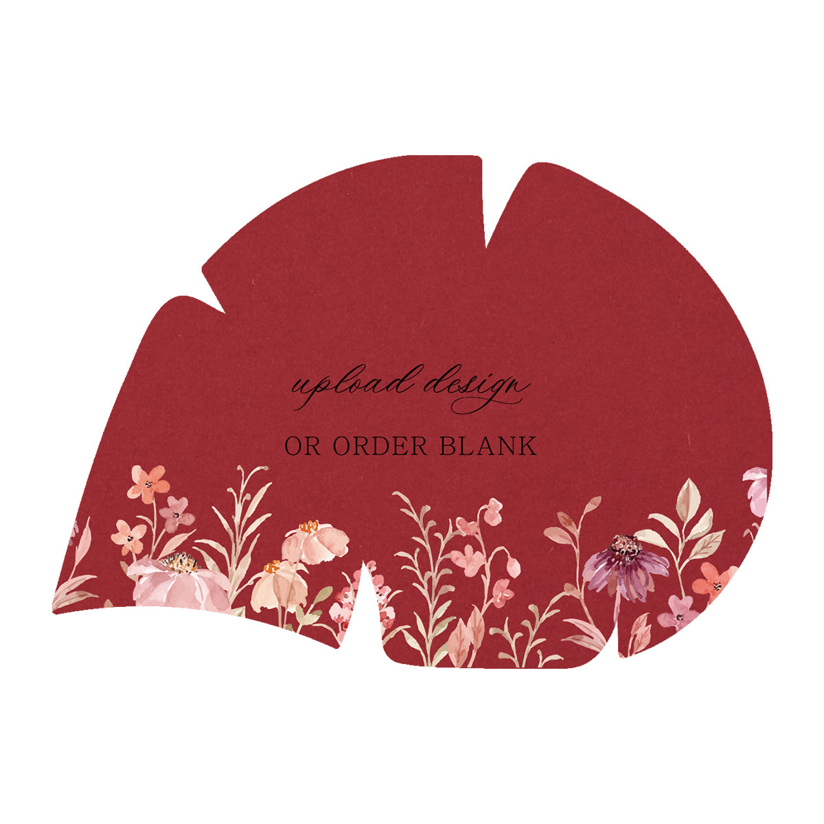 Custom Wedding Prints on Diecut Shaped Cardstock | Shape P167