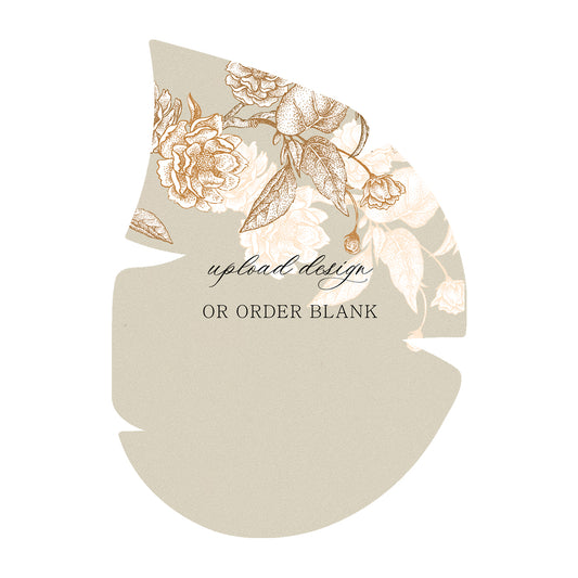 Custom Wedding Prints on Diecut Shaped Cardstock | Shape P167