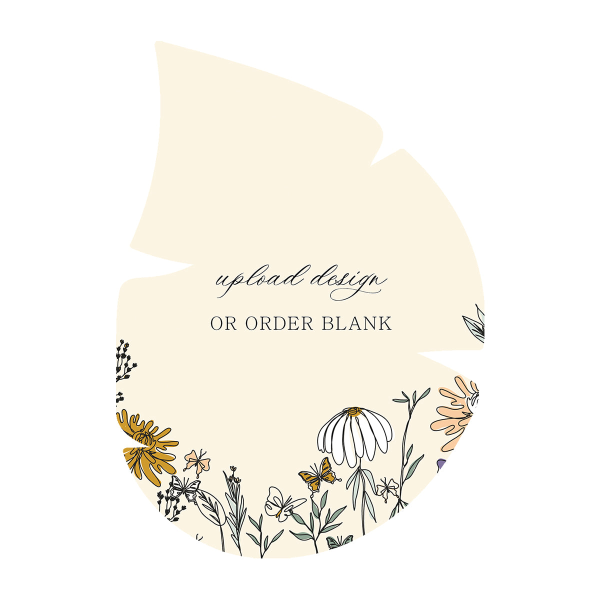 Custom Wedding Prints on Diecut Shaped Cardstock | Shape P167