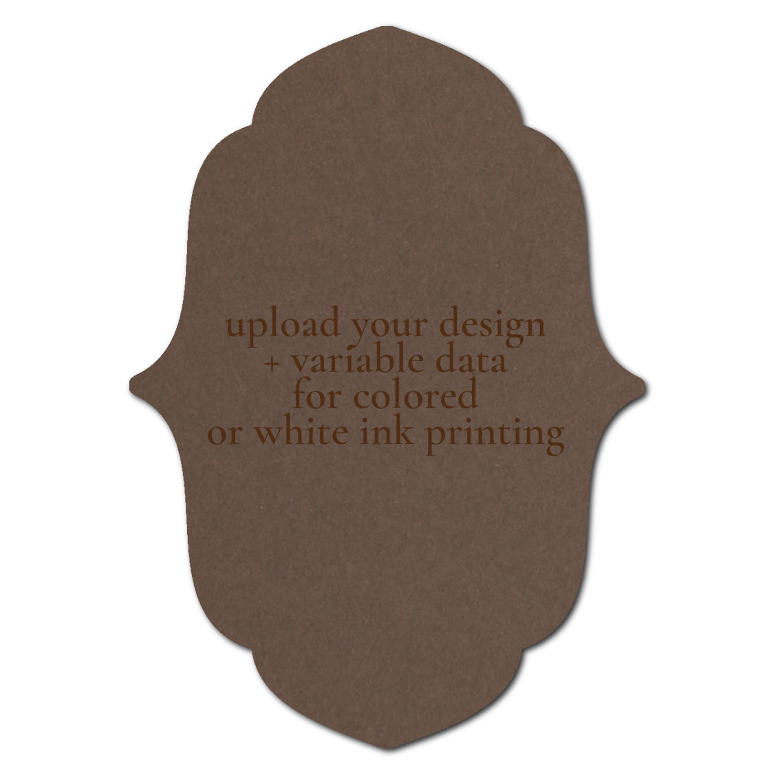 Individually Personalized Wedding Prints on Diecut Cardstock - Shape P16