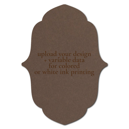 Individually Personalized Wedding Prints on Diecut Cardstock - Shape P16