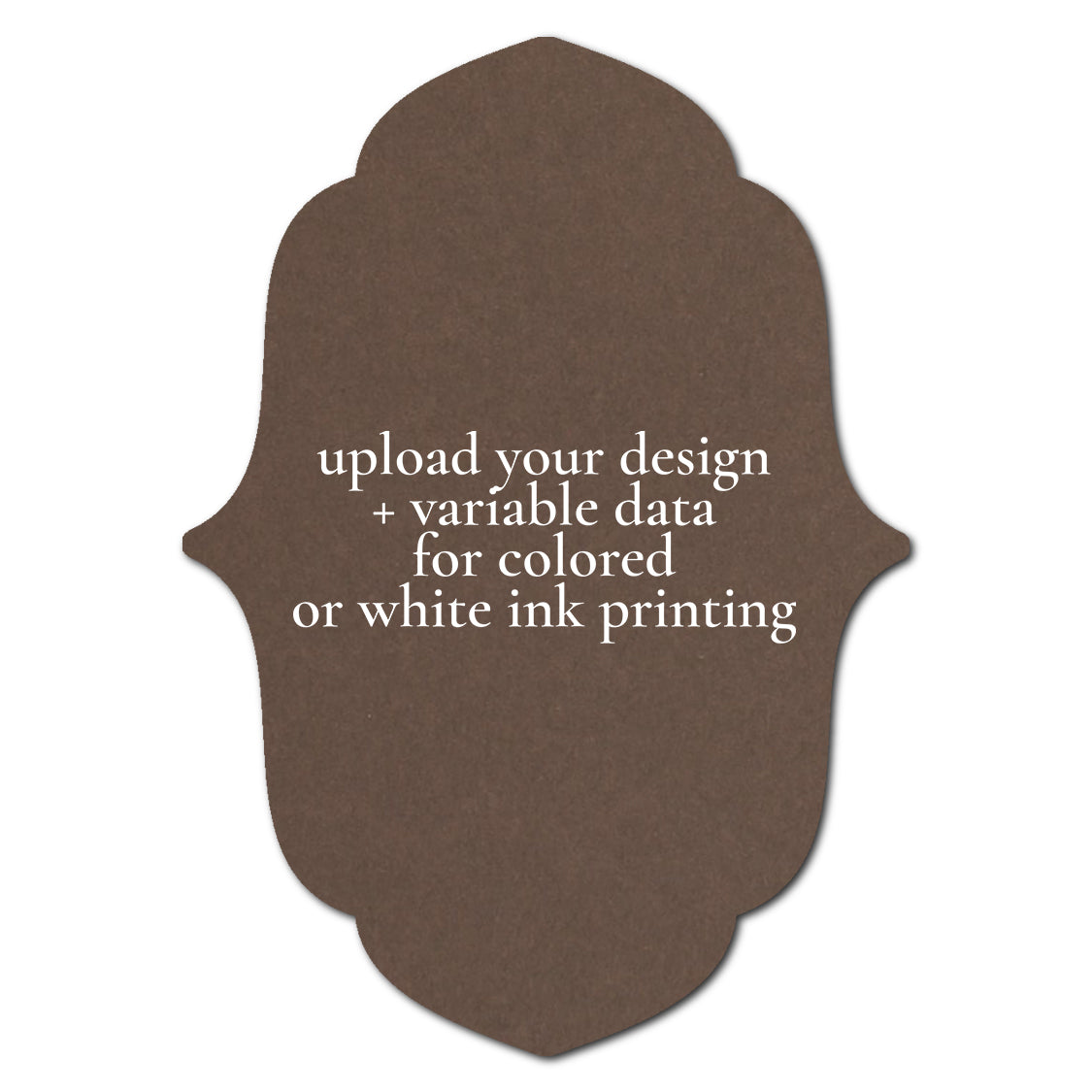 Individually Personalized Wedding Prints on Diecut Cardstock - Shape P16
