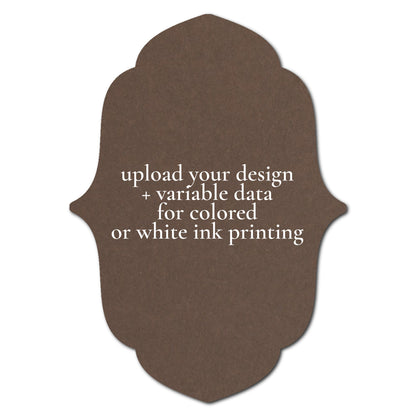 Individually Personalized Wedding Prints on Diecut Cardstock - Shape P16