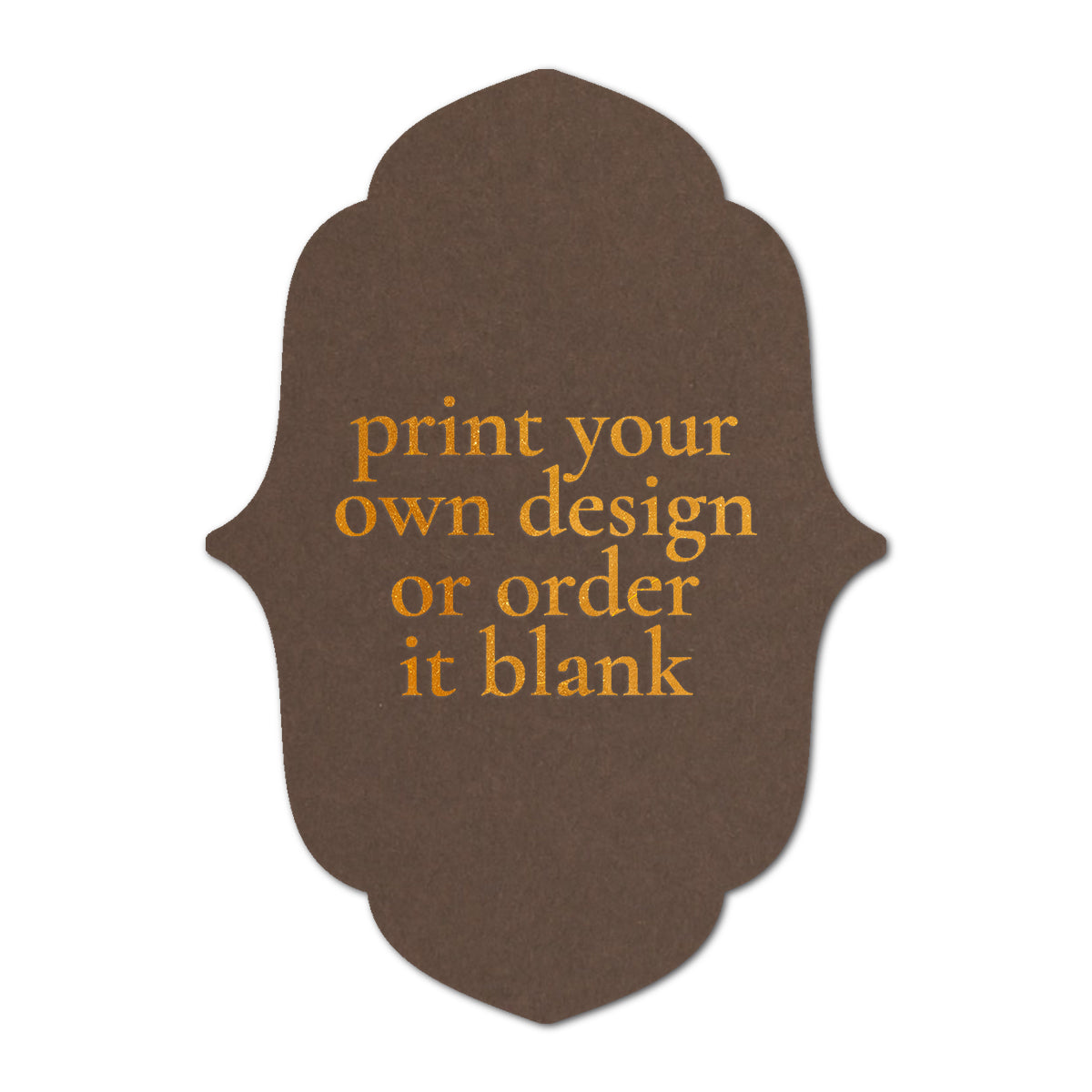 Custom Wedding Prints on Diecut Shaped Cardstock | Shape P16