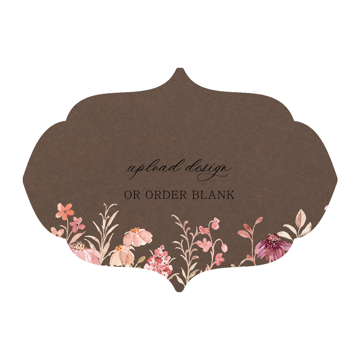 Custom Wedding Prints on Diecut Shaped Cardstock | Shape P16