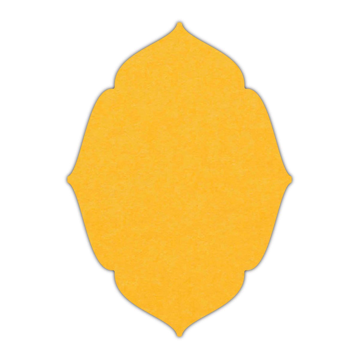 CMYK Print on Indian Yellow Cardstock | Shape P16 | 5" x 8"