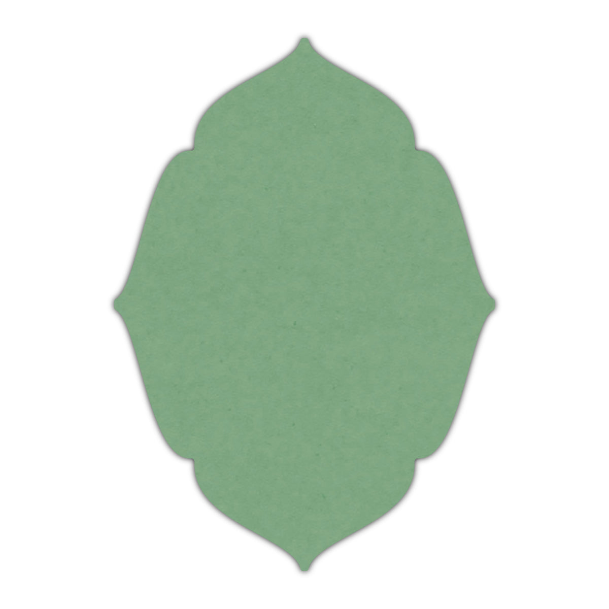 CMYK Print on Matcha Tea Cardstock | Shape P16 | 3" x 5"
