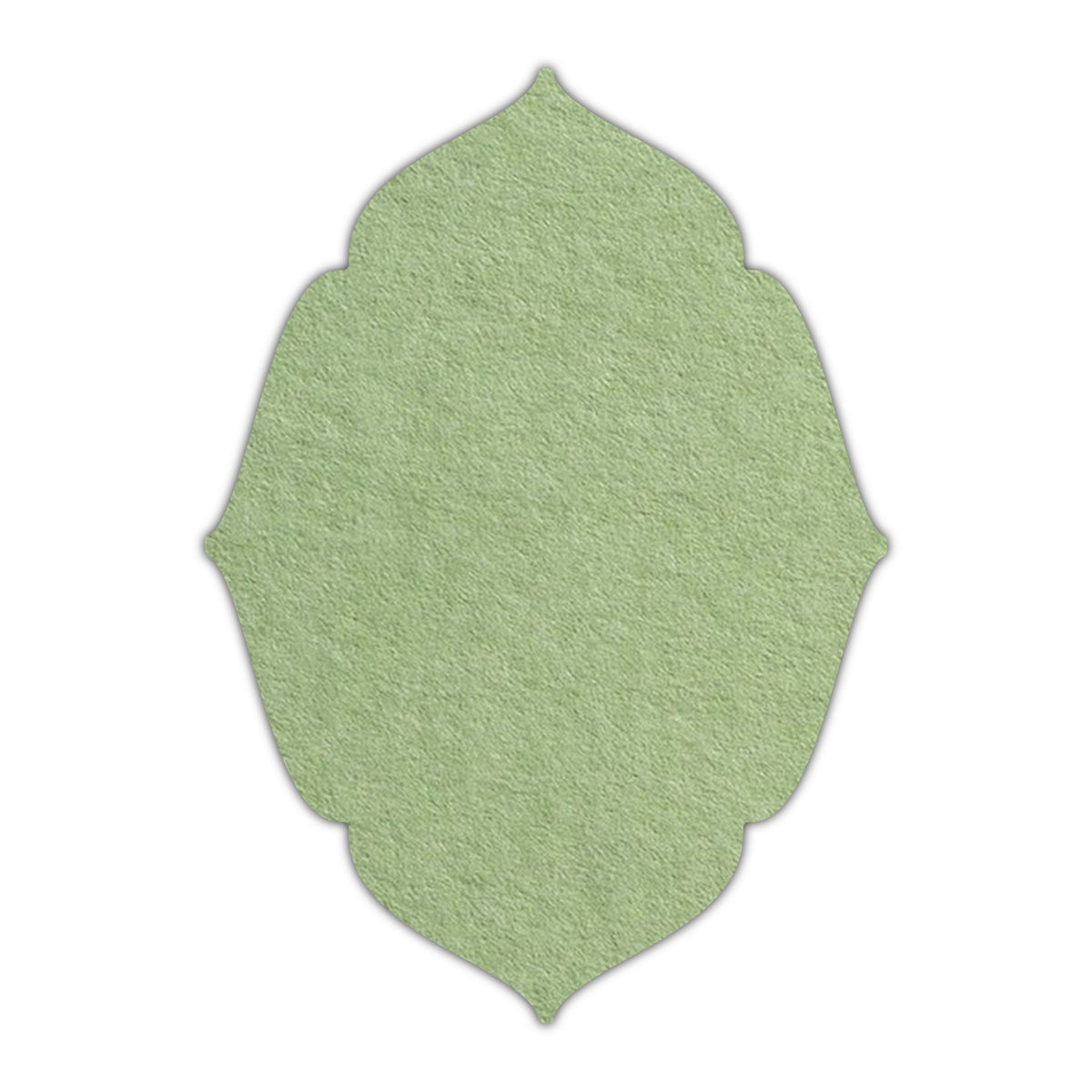 CMYK Print on Olive Green Cardstock | Shape P16 | 2.5" x 3.5"