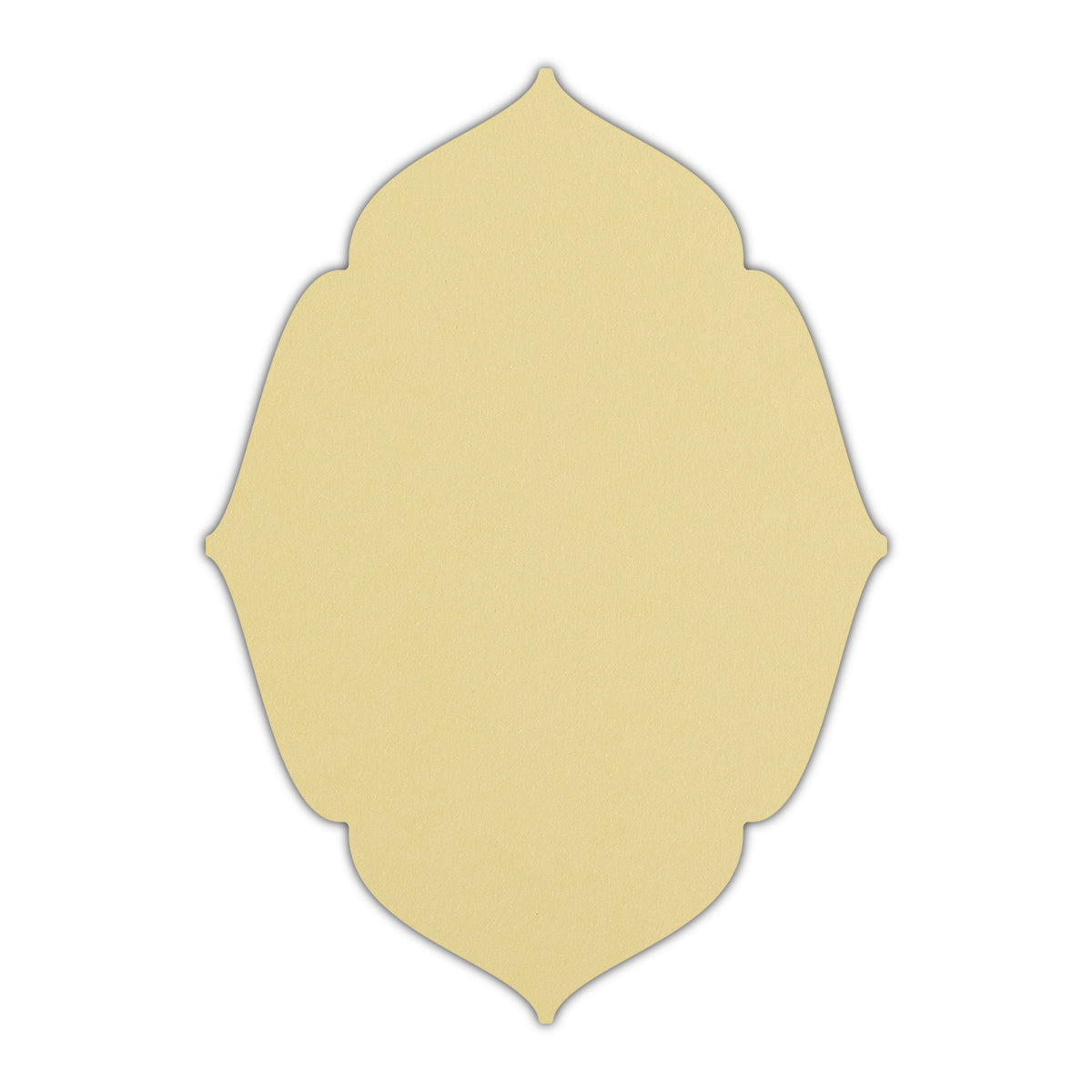 CMYK Print on Sorbet Yellow Cardstock | Shape P16 | 4.25" x 5.5"