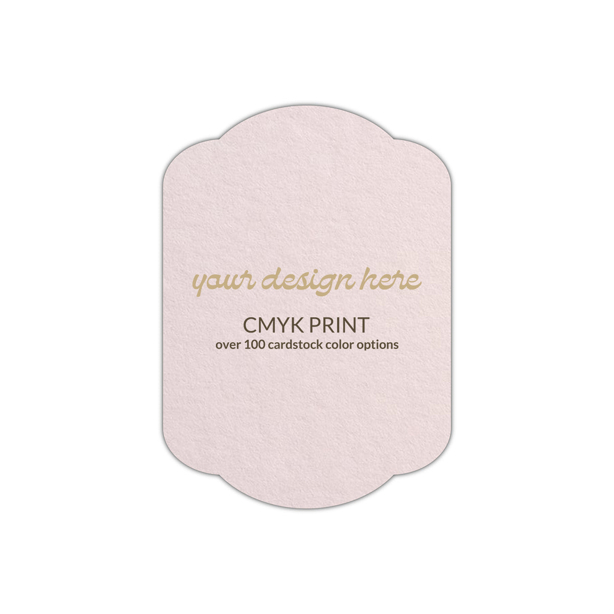 Shape P17 Diecut Card | CMYK Print | 2" x 3"
