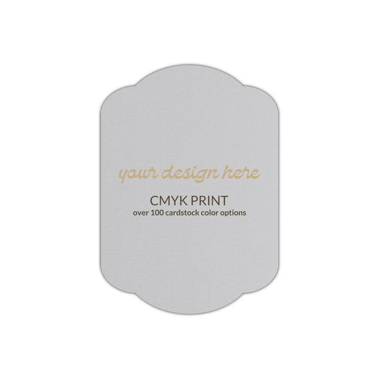 Shape P17 Diecut Card | CMYK Print | 3" x 5"