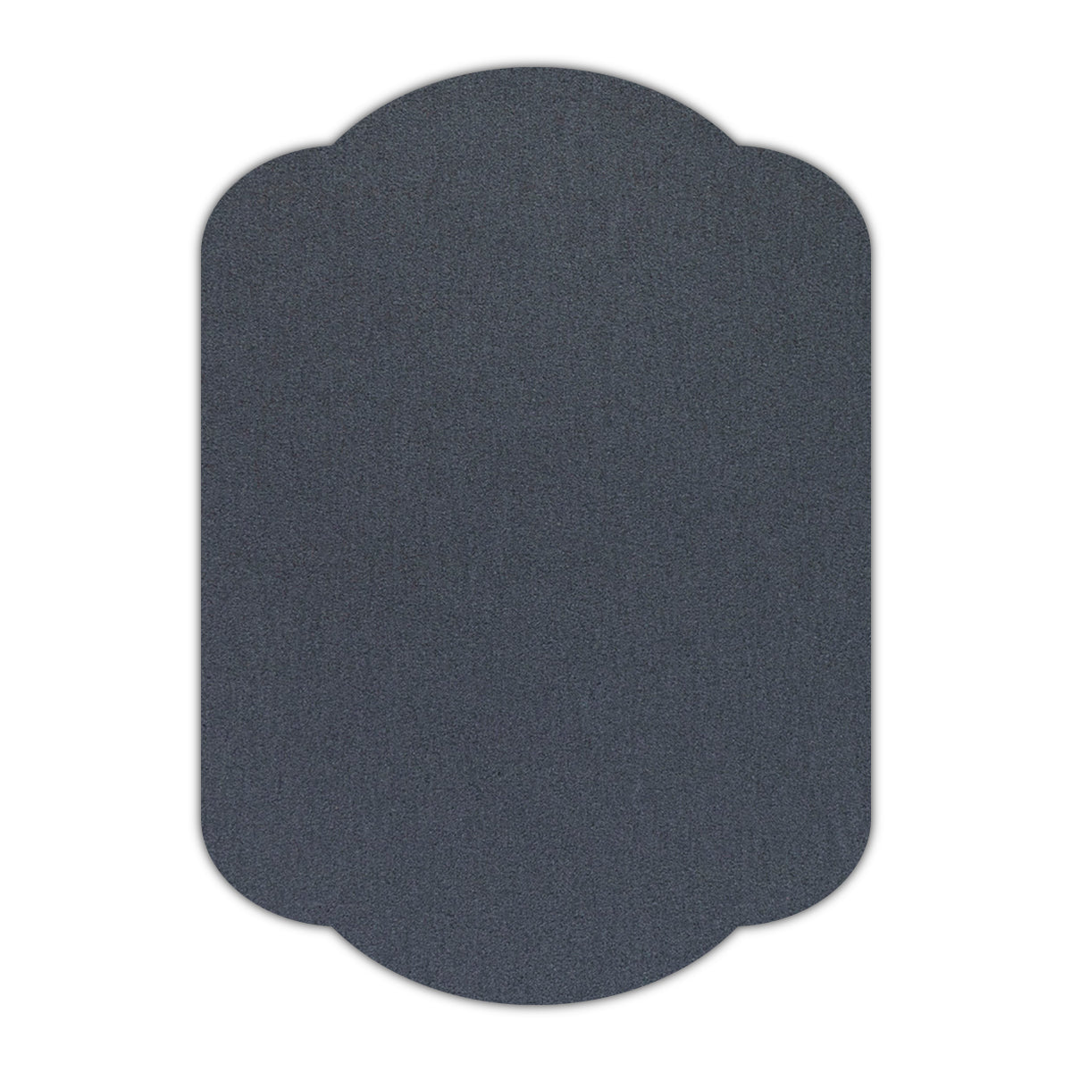 CMYK Print on Shimmer Anthracite Cardstock | Shape P17 | 2" x 3"