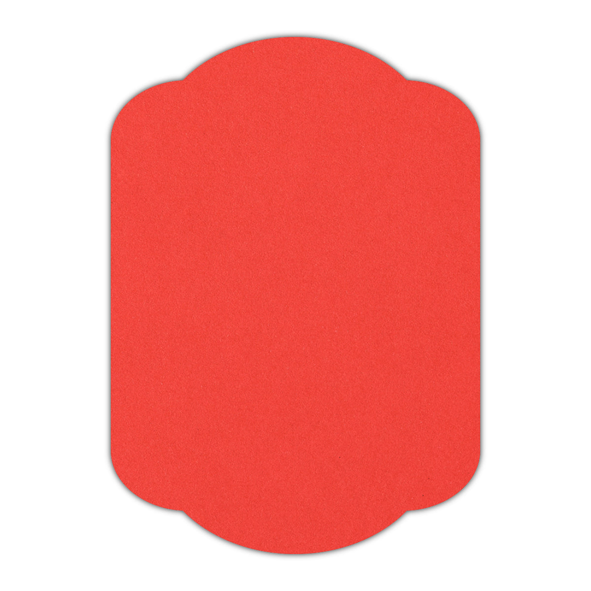 CMYK Print on Bright Red Cardstock | Shape P17 | 3.5" x 5"
