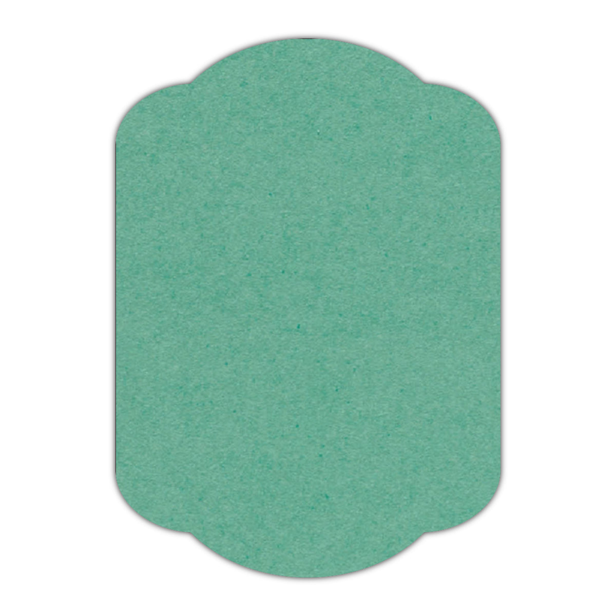 CMYK Print on Caribbean Blue Cardstock | Shape P17 | 2" x 3.5"
