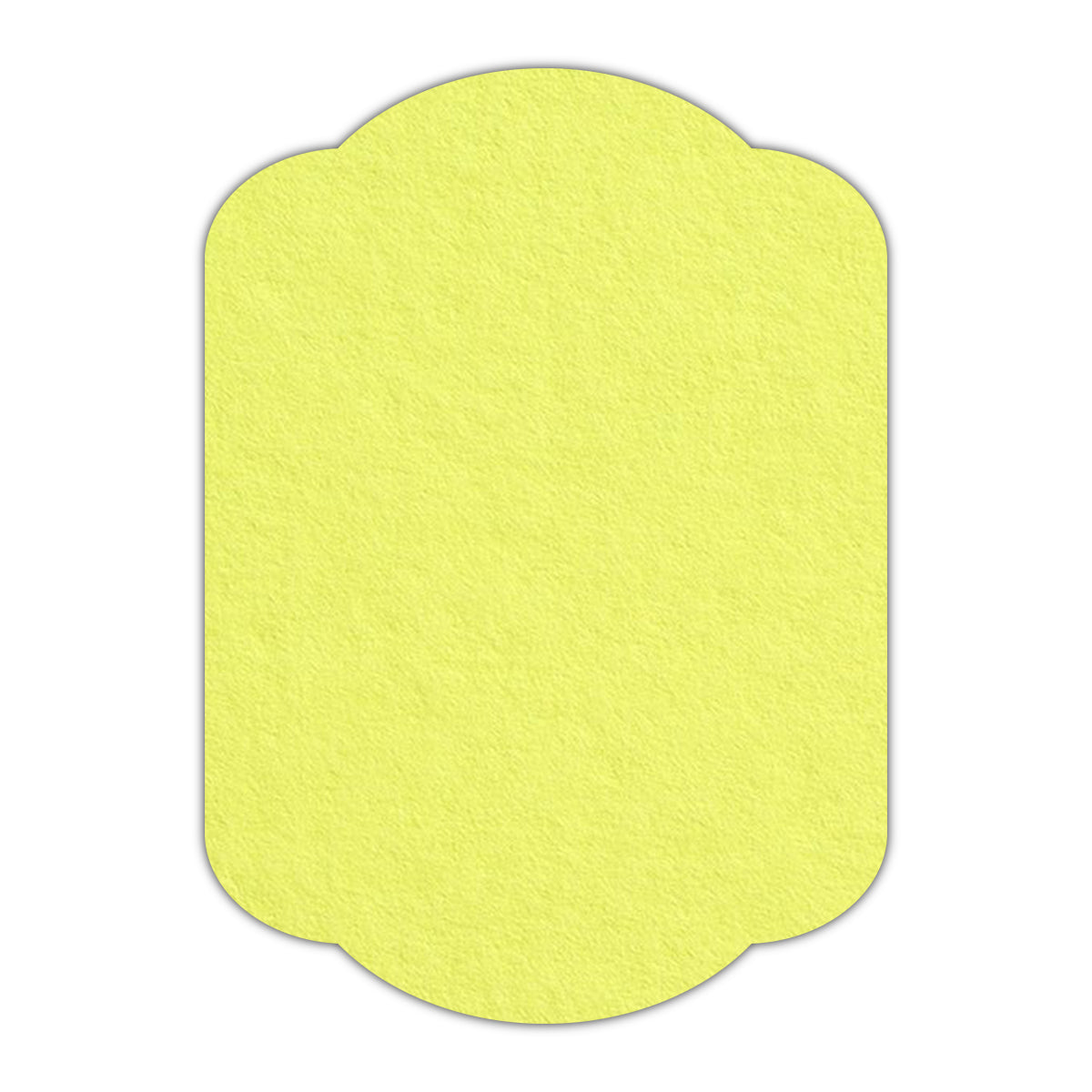 CMYK Print on Key Lime Cardstock | Shape P17 | 2" x 3.5"
