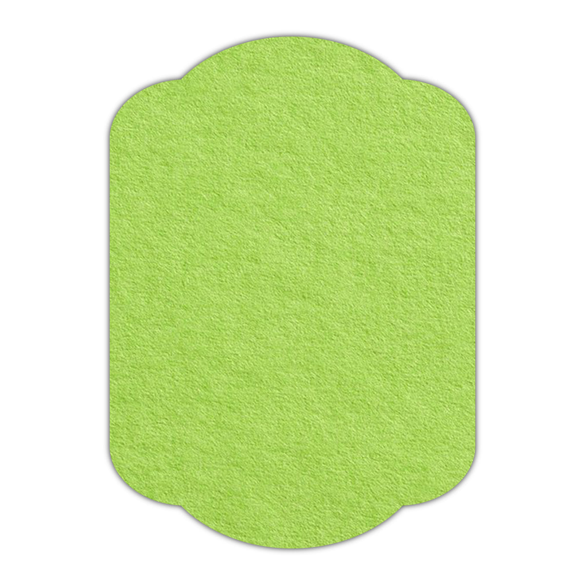 CMYK Print on Leaf Green Cardstock | Shape P17 | 2" x 3.5"