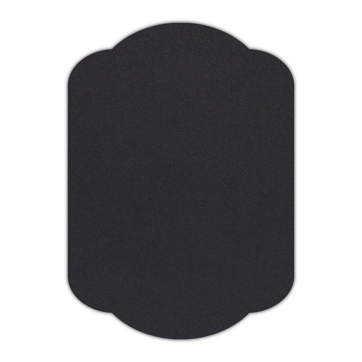 CMYK Print on Shimmer Onyx Cardstock | Shape P17 | 2" x 3"