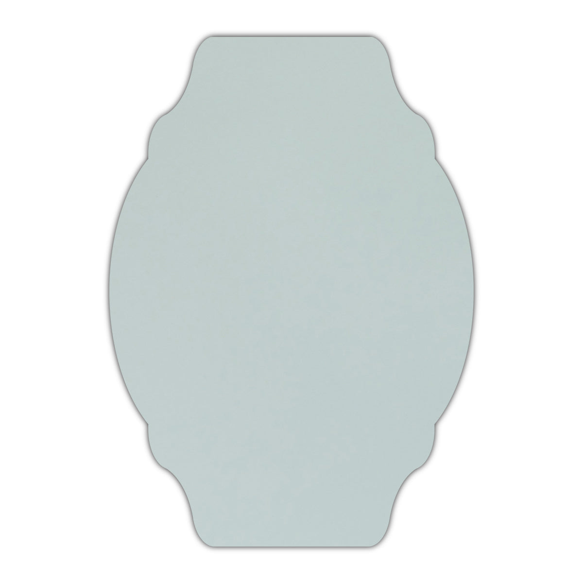 CMYK Print on Shimmer Aquamarine Cardstock | Shape P18 | 2" x 3"