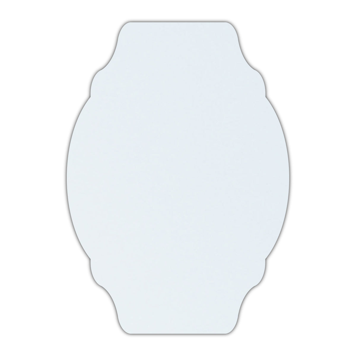 CMYK Print on Shimmer Ice Silver Cardstock | Shape P18 | 3" x 4"