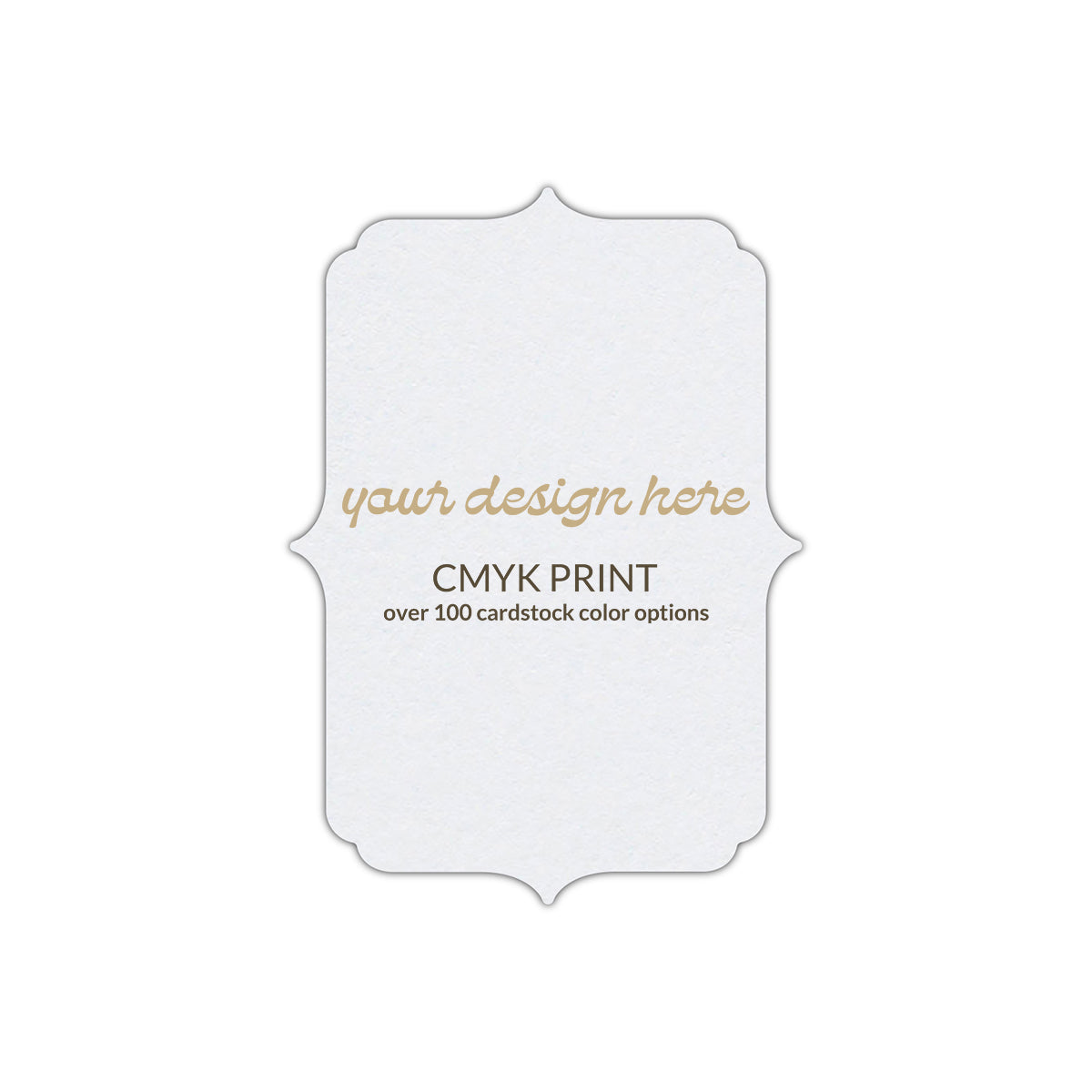 Shape P19 Diecut Card | CMYK Print | 2" x 3"