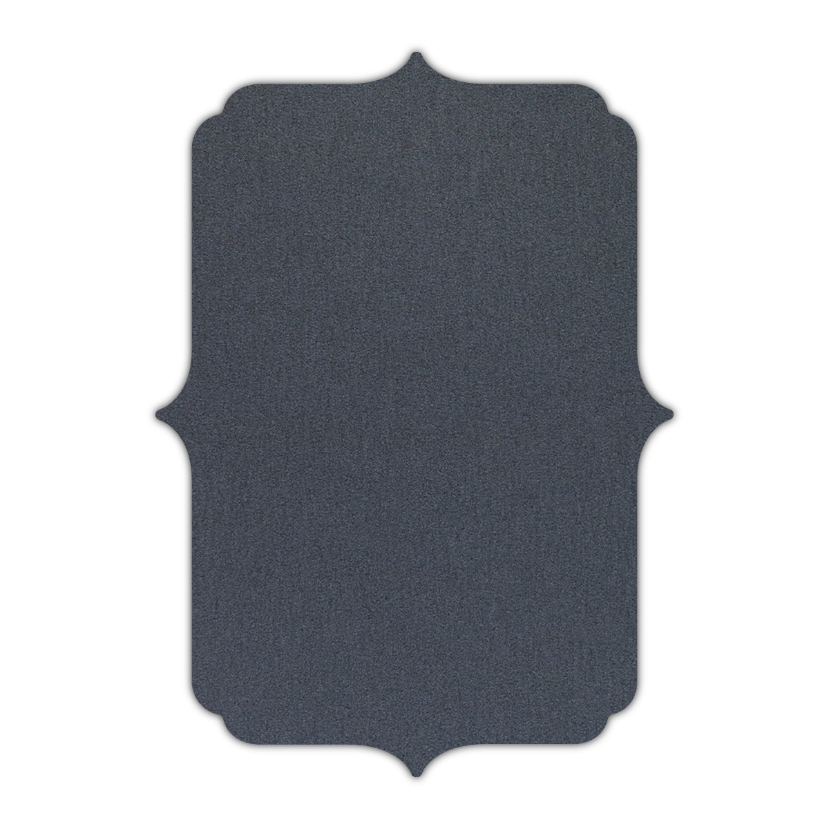 CMYK Print on Shimmer Anthracite Cardstock | Shape P19 | 3" x 5"