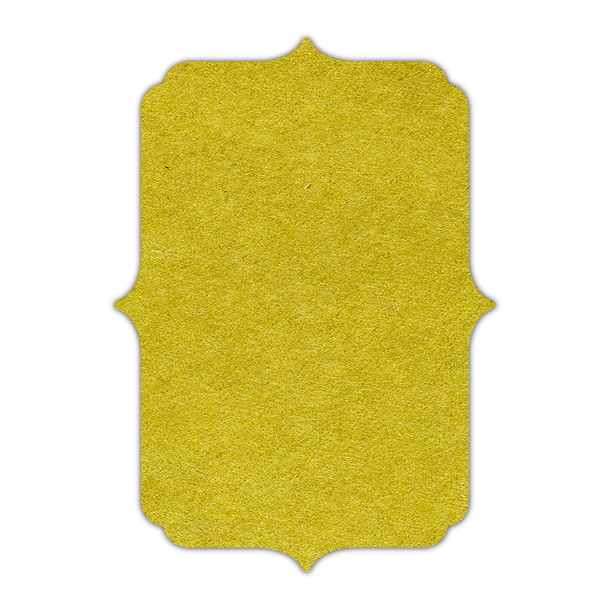 CMYK Print on Chartreuse Cardstock | Shape P19 | 2" x 3"