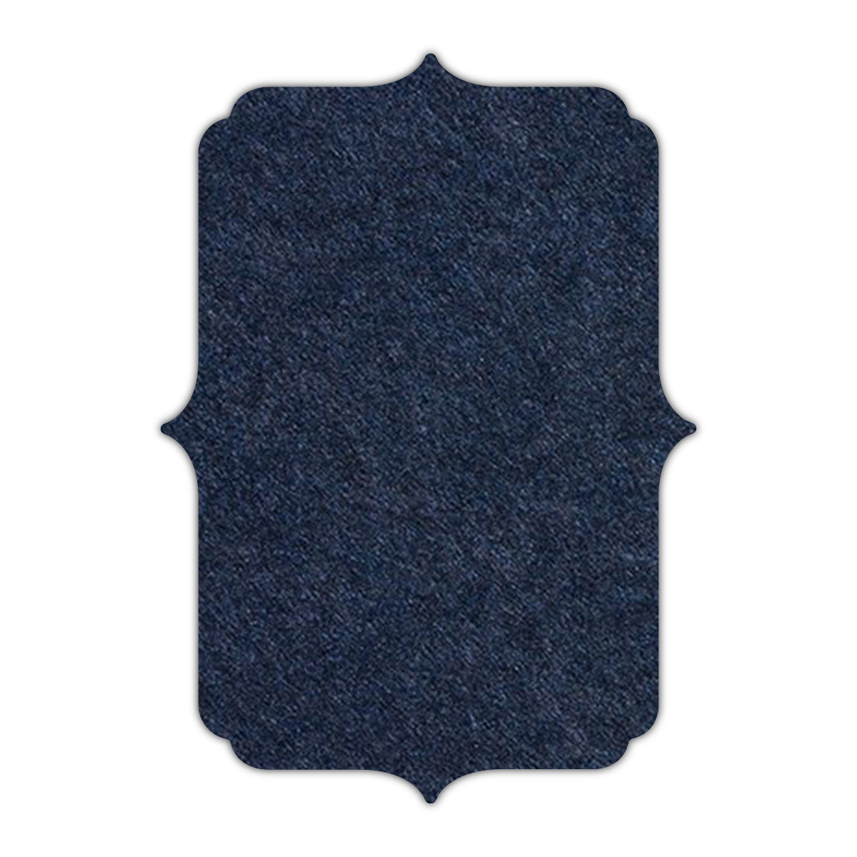 CMYK Print on Dark Navy Blue Cardstock | Shape P19 | 3" x 4"