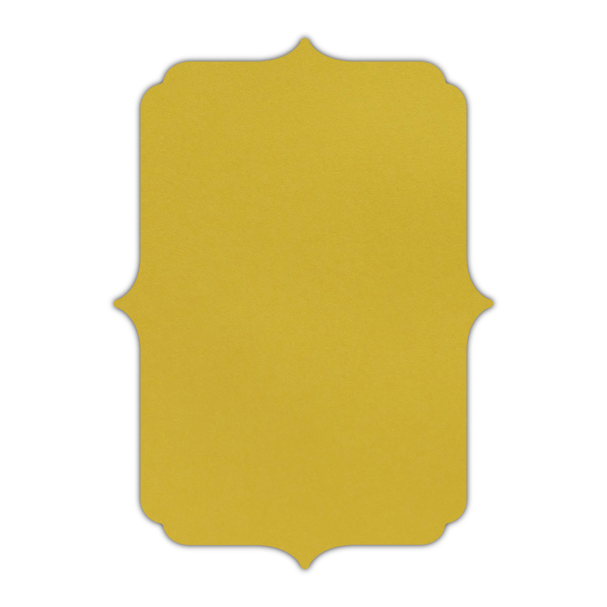 CMYK Print on Shimmer Fine Gold Cardstock | Shape P19 | 3" x 4"